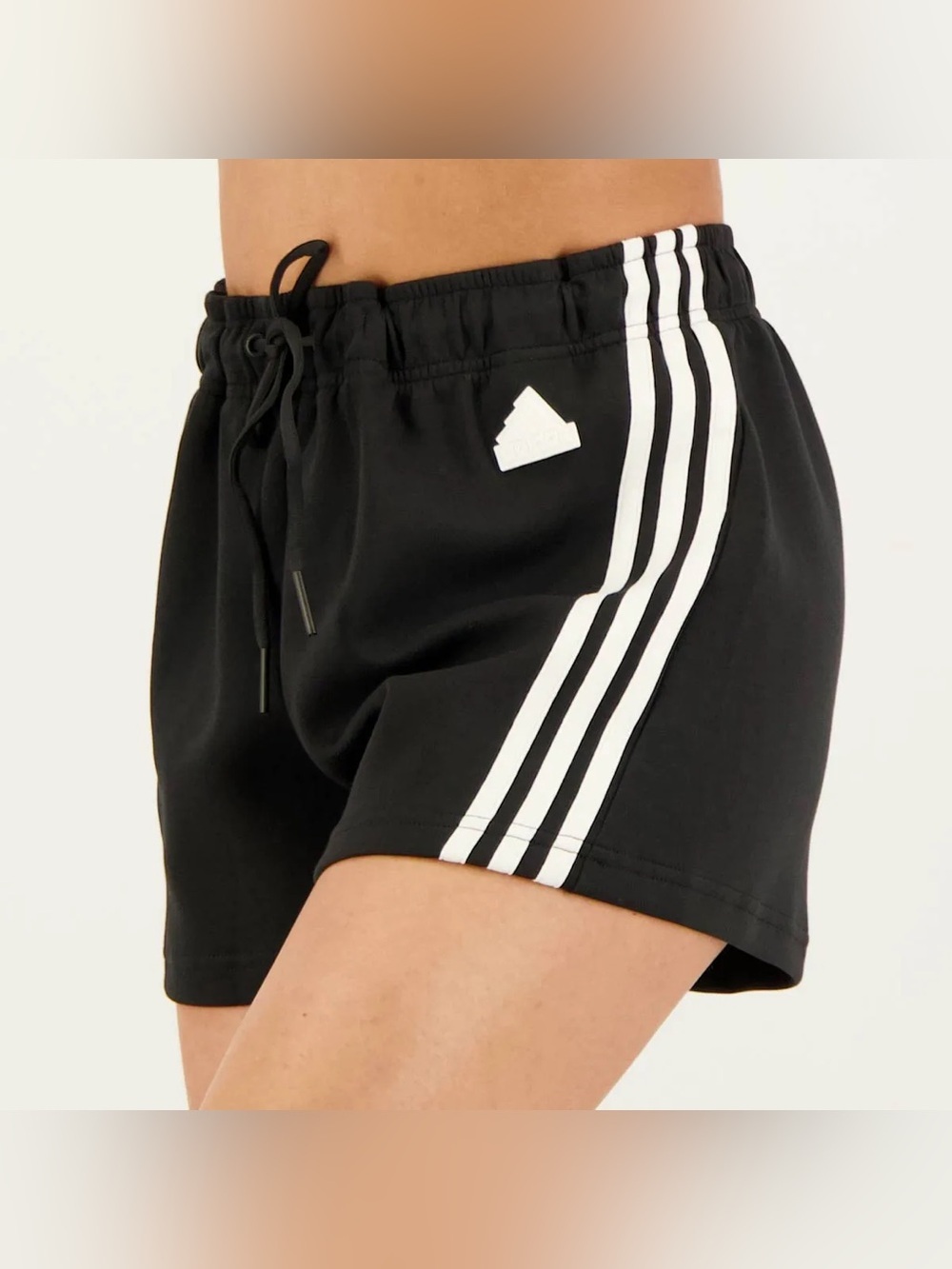 adidas Future Icons 3-Stripes Shorts Womens, Black 2, LG Size: Small